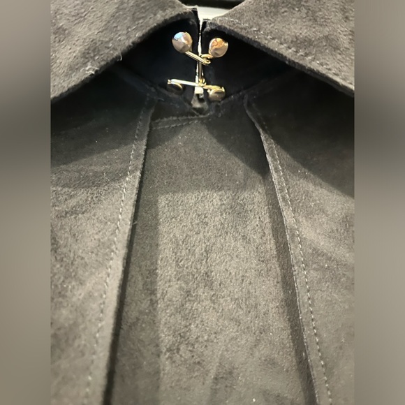 H&M BLACK MICROSUEDE JACKET- SIZE XS - Picture 4 of 6